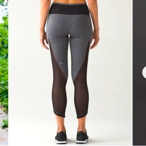 Lululemon Run Around Tight - Heathered Black- size 4